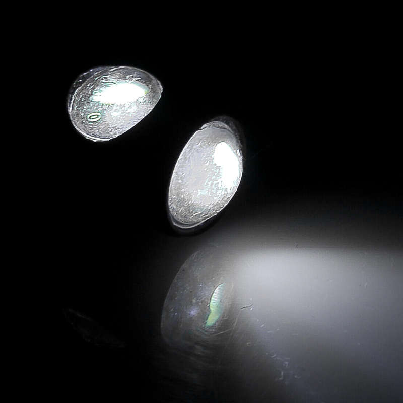 1Pair Mini White LED Motorcycle Turn Signal Light Indicator Blinker Lamp ok