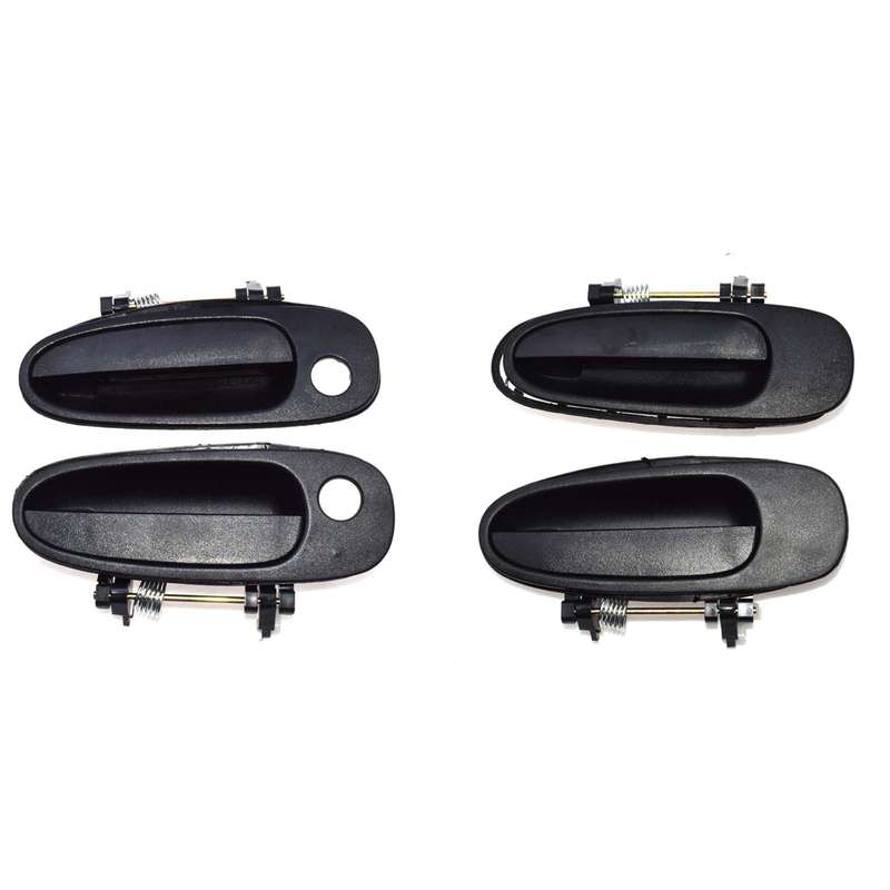 New Door Handle Black Outside Beige/Tan Inside 8pcs for 1993-1997 Corolla Prizm