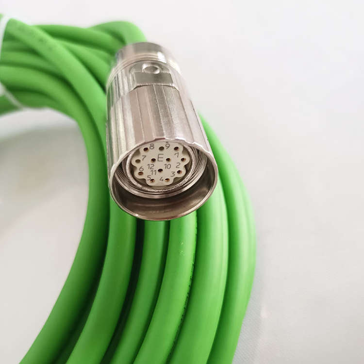 1PCS M23 plug (encoder)+ 15pin Sub-D plug (inverter) 5M Cable Cord Wire R-5-B519