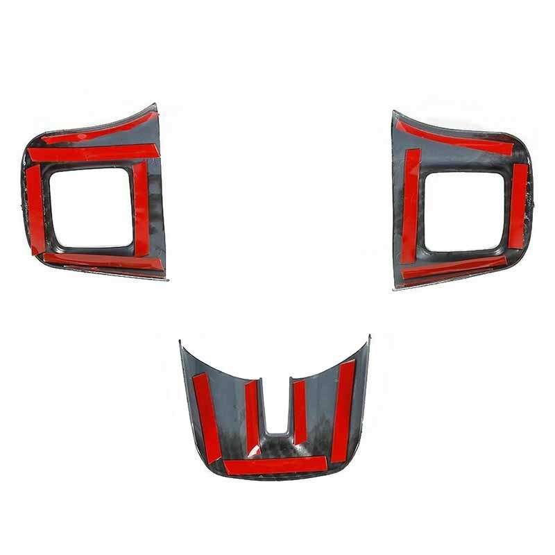 Red Steering Wheel Decoration Cover Trim Fit for Dodge Challenger 2009-2014