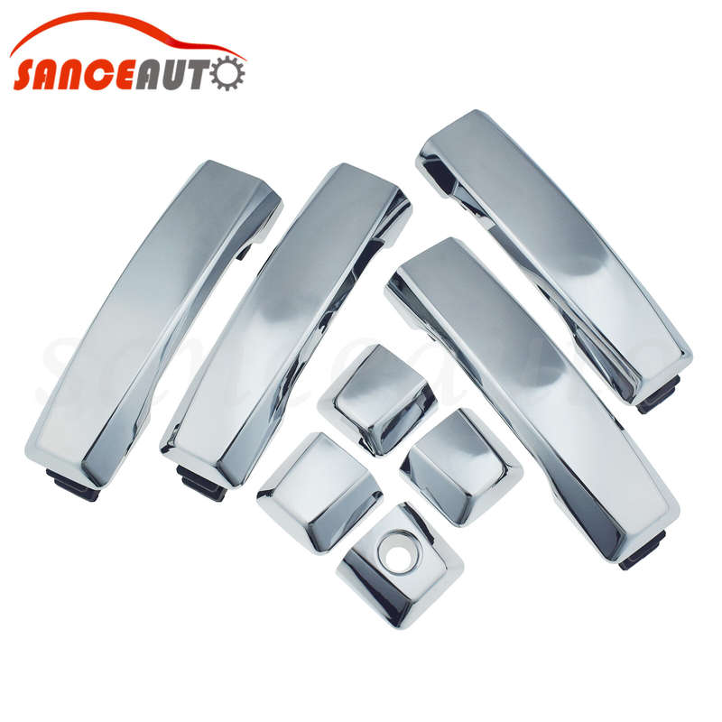 4pc Exterior Outside Chrome Door Handles Front Rear for Nissan Titan 2004-2018