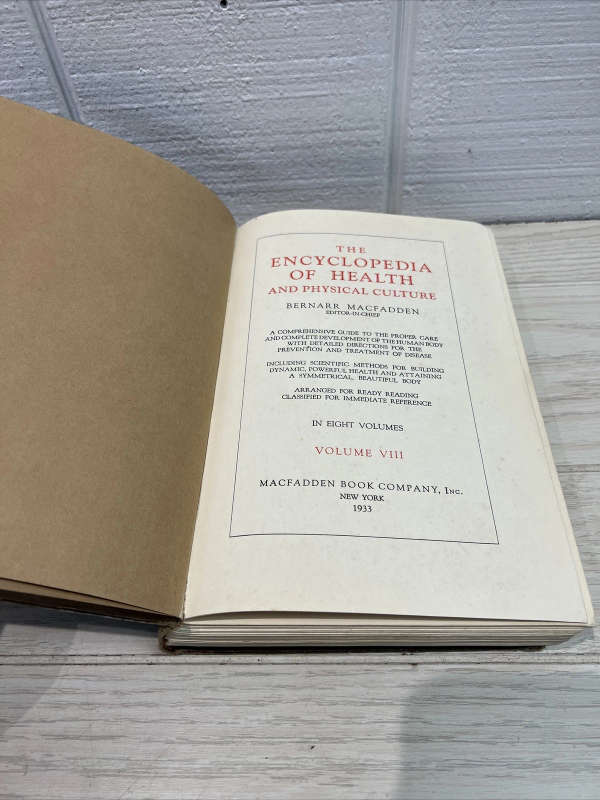 Encyclopedia Of Health And Physical Culture - eight volumes