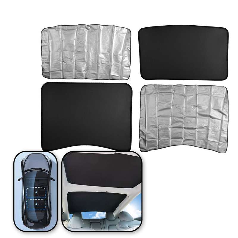 Car Roof Sunshade Cover Top Window Sun Heat Mesh Fit For Tesla Model 3 21-24