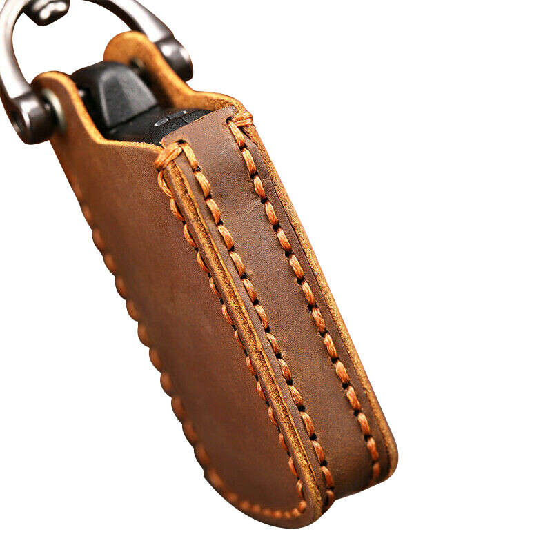 Brown Leather Remote Key Cover Case Fob Fit For Toyota Tacoma Highlander