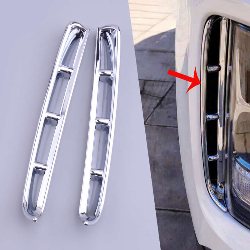 Chrome Headlight Air Inlet Cover Frame Fit For Hyundai Santa Fe 2019-2020