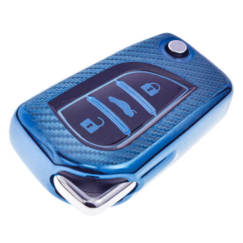 TPU Car Flip Key Fob Case Cover Protector Fit for Toyota Camry C-HR Corolla RAV4
