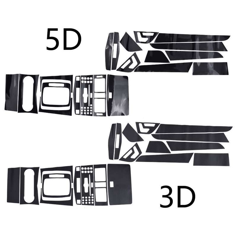 Fit for Mercedes C Class W204 1Set 3D Interior Cover Trim Carbon Fiber Style