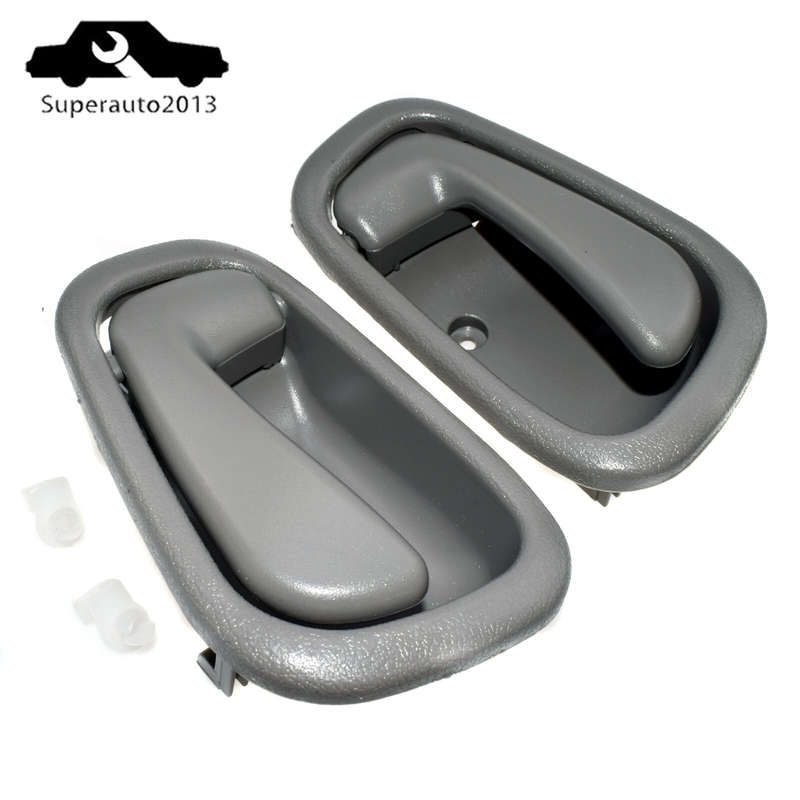 2PCS Inside Door Handles Front / Rear Left & Right Gray For Toyota Corolla 98-02