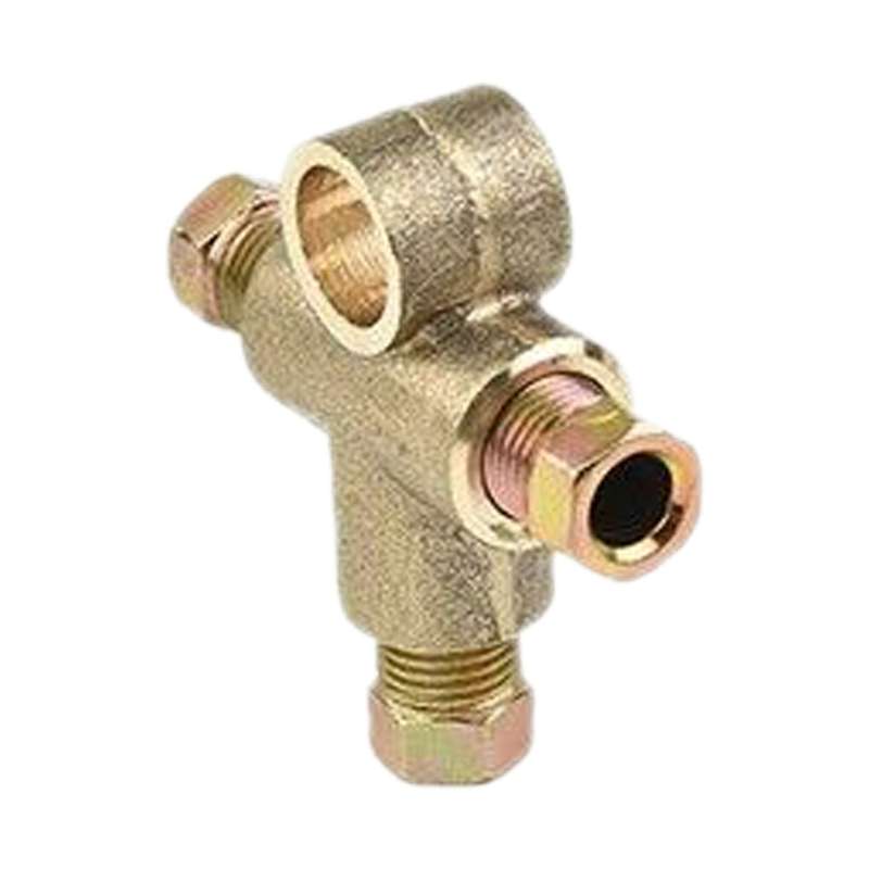 T-Shap 3 Way 10mm Brake Line Pipe Hose Unions Fitting Adapter With 3 Nuts 3/16