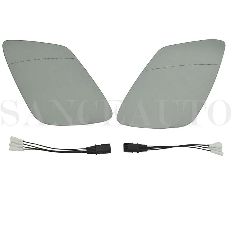 LH RH Heated Mirror Glass W/ Wire 4 Pins For BMW 5 6 7 E60 F10 F18 GT F07 F06