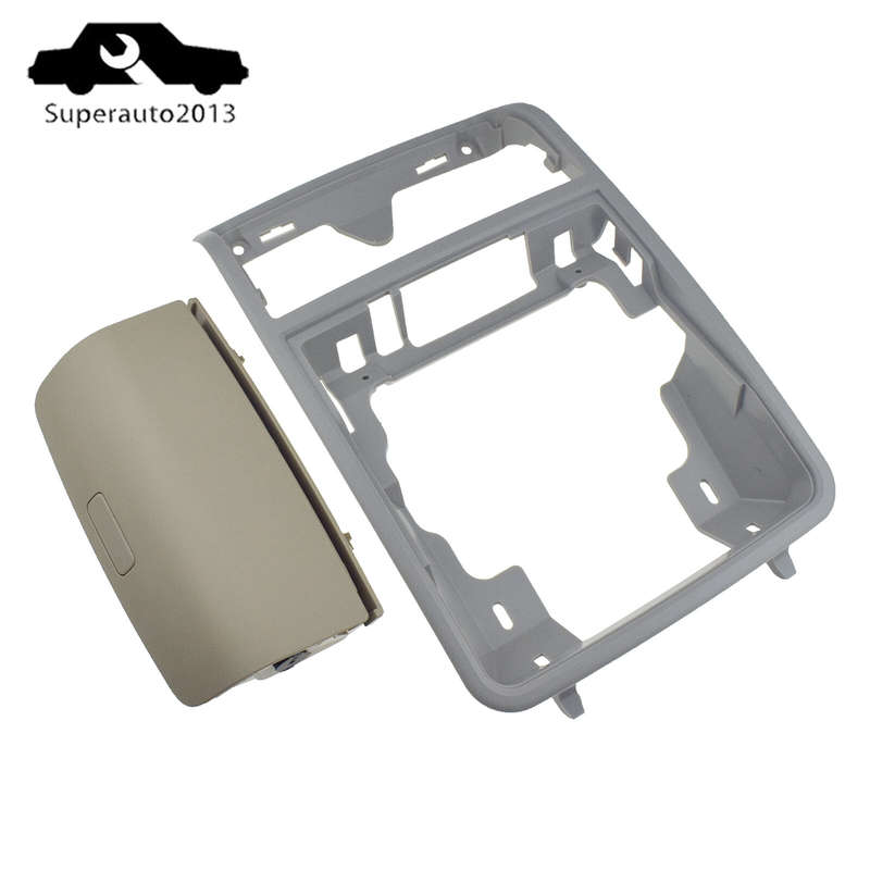 2X Sun Glasses Case Holder & Glasses Box Beige For VW Passat Golf 5 Jetta Skoda