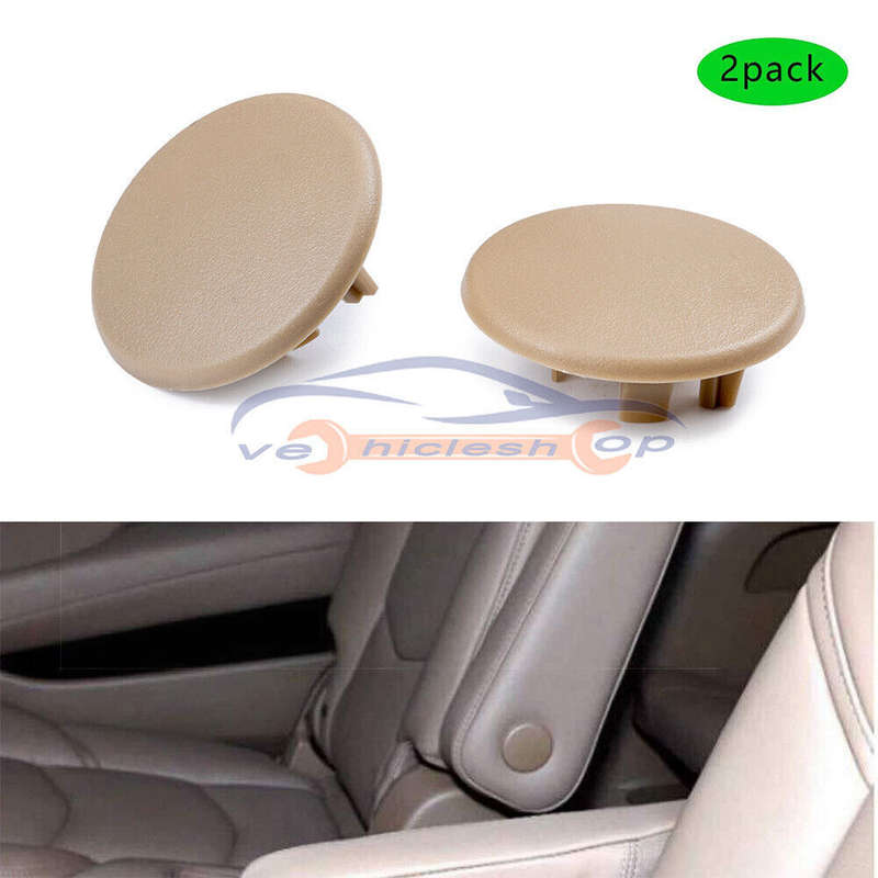 2x Beige Rear Seat Armrest Bolt Cover Cap For 07-18 Chevy Suburban GMC Yukon USA