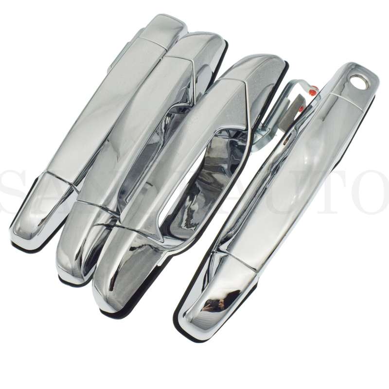 Chrome Outside Door Handle For 2007-2013 Chevy Tahoe GMC Yukon Sierra Front Rear