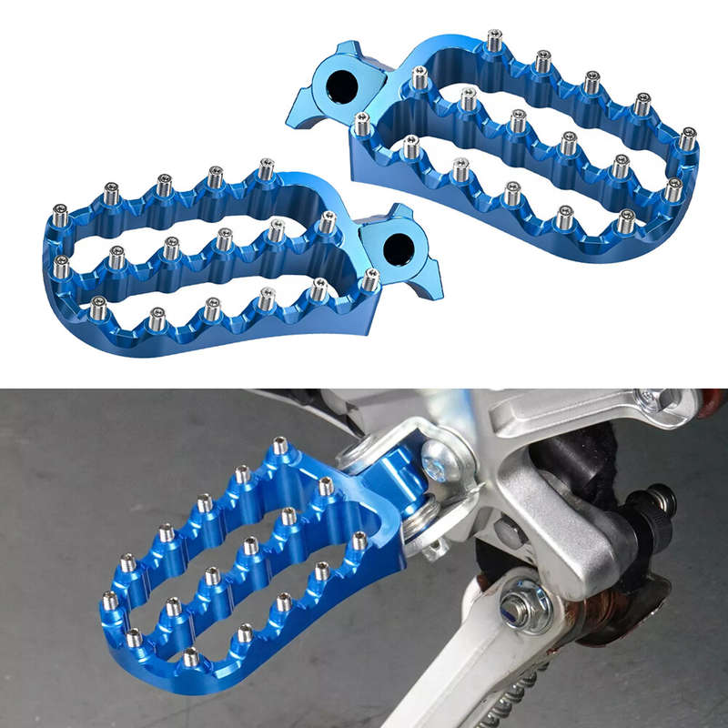 1Pair Blue Foot Pegs Footrest Pedal Fit for Yamaha Tenere700 XTZ 700 2019-2024