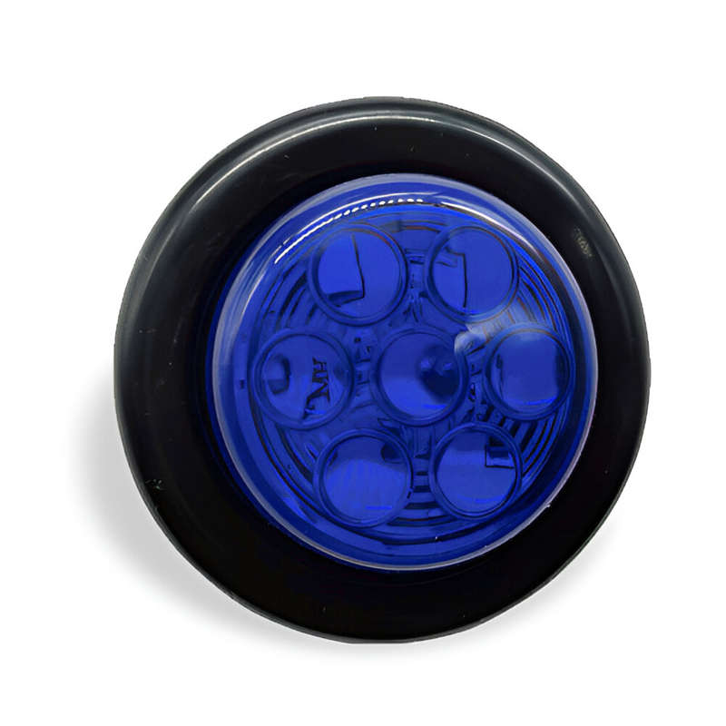 4pcs/Kit Blue 7-LED Round Truck Trailer Side Marker Clearance Light