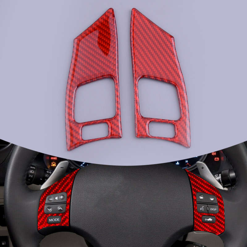2pcs Steering Wheel Button Cover Trim Panel Fit For Lexus IS250 IS350 2006-2012