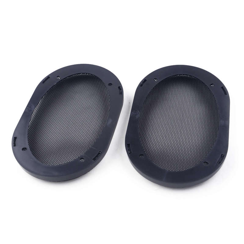 2Pc Speaker ABS Frame Cover Car Audio Decorative Circle Metal Mesh Grill Durable