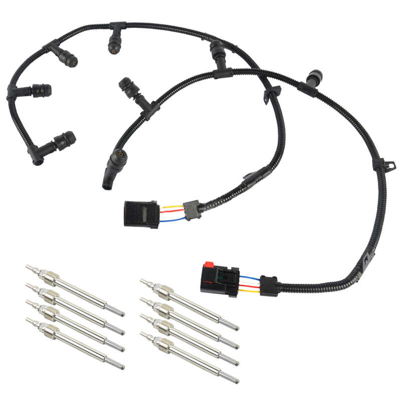 ZD13 glow plug & Harness Kit 4C3Z12A342AA FIt For Ford F250 F350 F450 6.0L