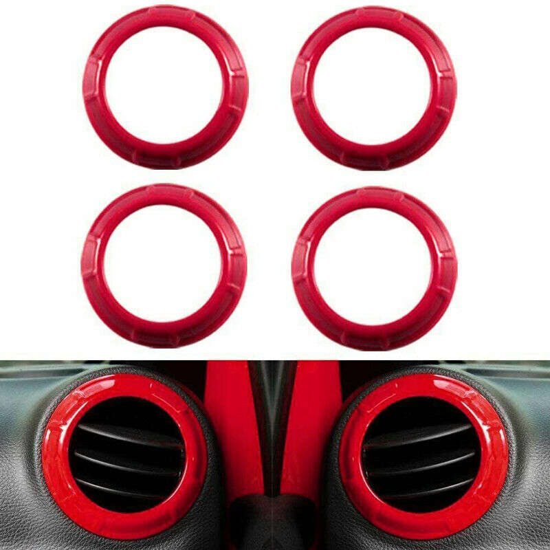 Red Full Interior Kit Set Cover Trim Fit For Jeep Wrangler JK 4 Door 2011-2017