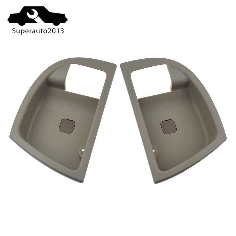 Pair New Left & Right Inside Door Handle Trim Beige For 2007-12 Hyundai Santa Fe