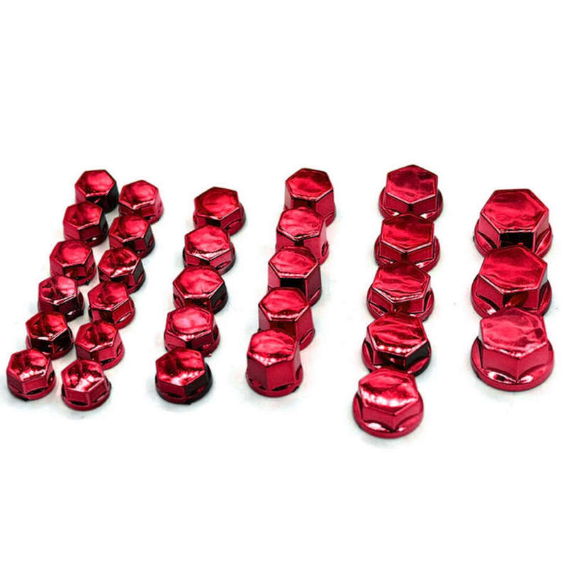 30pcs Universal Motorcycle Scooter Screw Nut Bolt Cap Cover Decoration Access