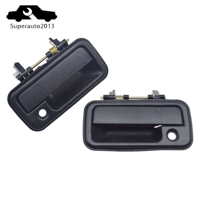 New Pair Front Left Right Exterior Door Handle Black For 1988-1995 Isuzu Pickup
