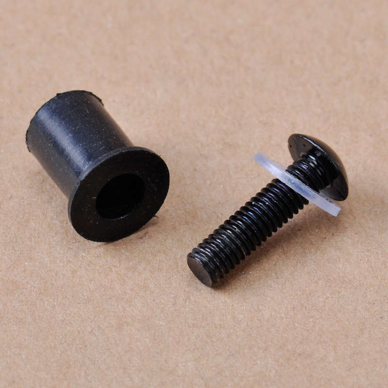 10x M5 5mm black Windscreen Bolts Kit Motorcycle Windshield Screw Mounting Nuts