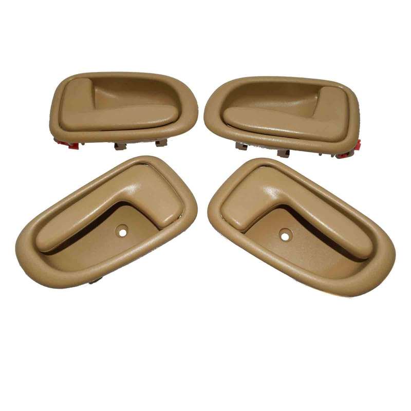 New Door Handle Black Outside Beige/Tan Inside 8pcs for 1993-1997 Corolla Prizm