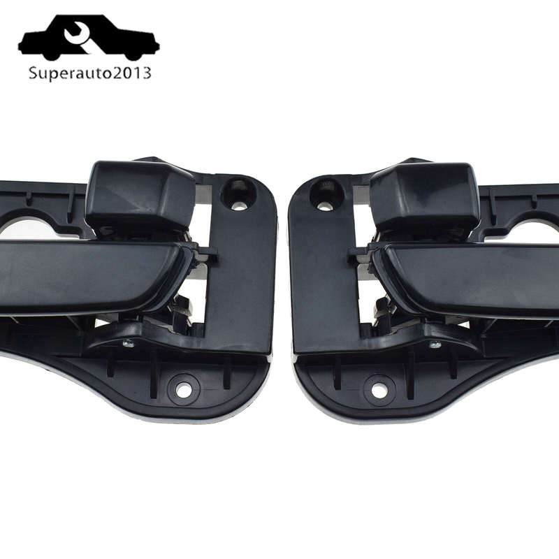 Pair Inside Door Handle Front / Rear Left Right Side Black For Kia Rondo 2007-12