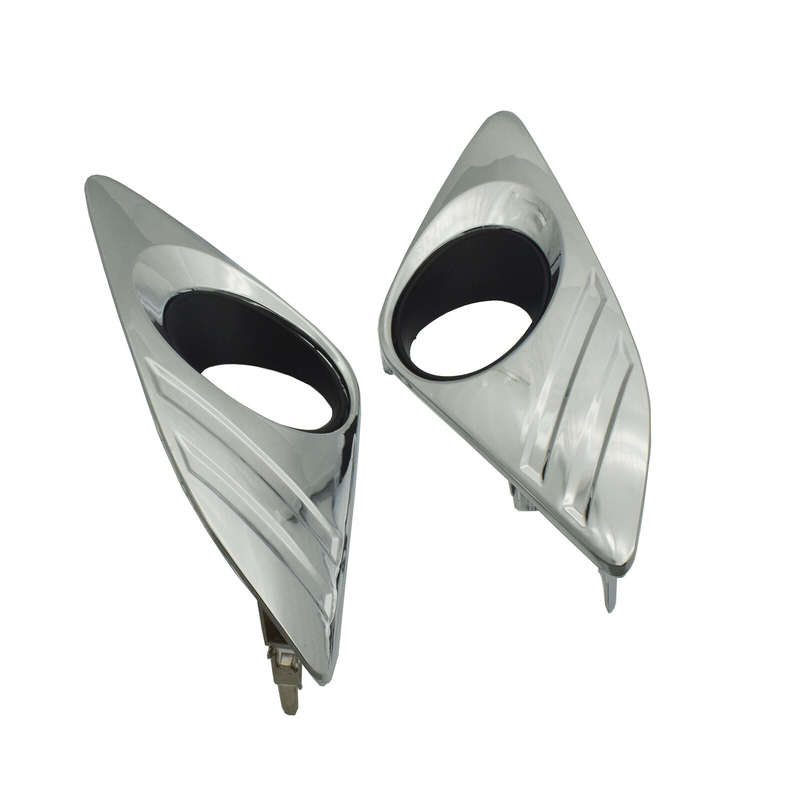 Front Left & Right Bumper Fog Light Cover Bezel Chrome For 2012-14 Toyota Camry