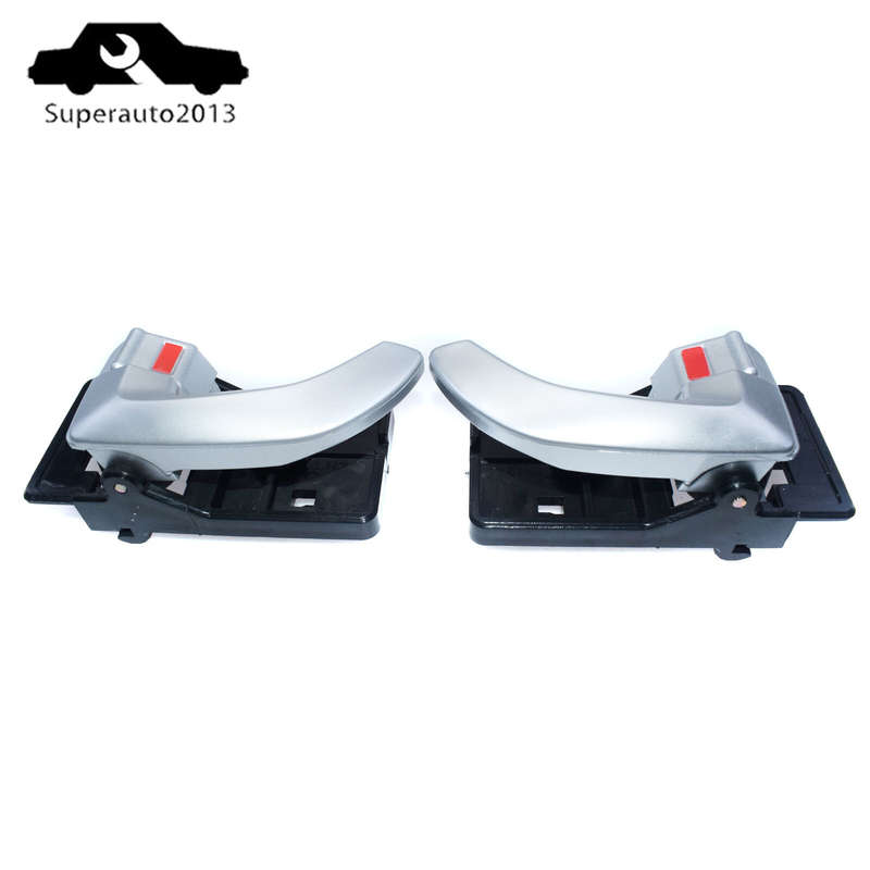 2PCS Silver Inside Door Handle Left & Right Side For 2005-09 Hyundai Tucson New