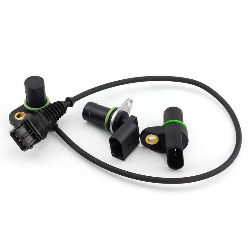 3pcs Intake + Exhaust Cam Camshaft + Crank Position Sensor for BMW E46 E39 X3 X5