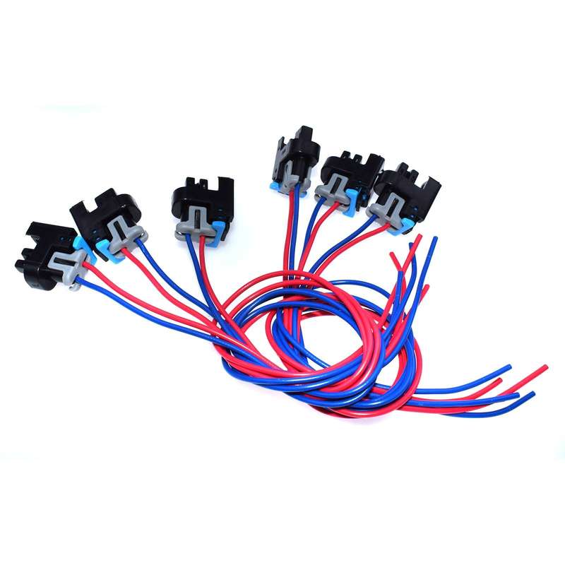 6PCS Harness Connector 2-way for GM Saturn Fuel Injector 575356 1P1575 PT2135