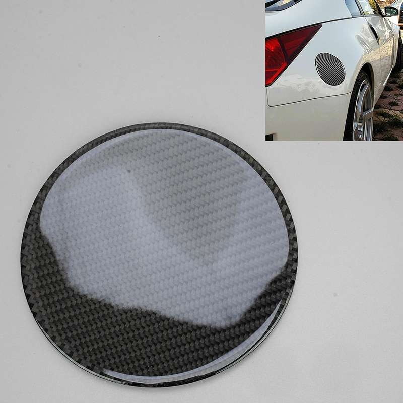 Carbon Fiber Fuel Door Gas Tank Cap Cover Trim Fit For Nissan 350Z 2003-2008 ct