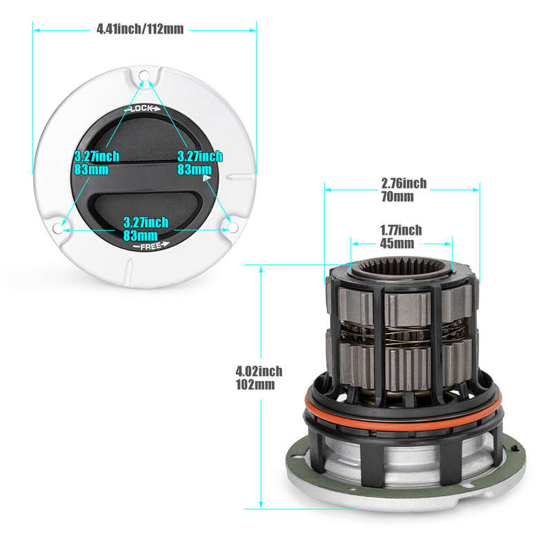 2X 4WD Front Locking Hub For 2011-17 Ford F-250 Super Duty BC3Z3B396A