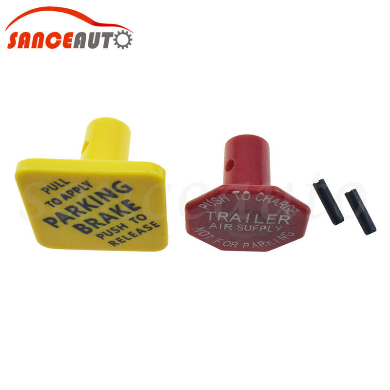 Valve Push Pull Parking Brake Knob & Trailer Air Supply Knob 2PCS 248433 290655