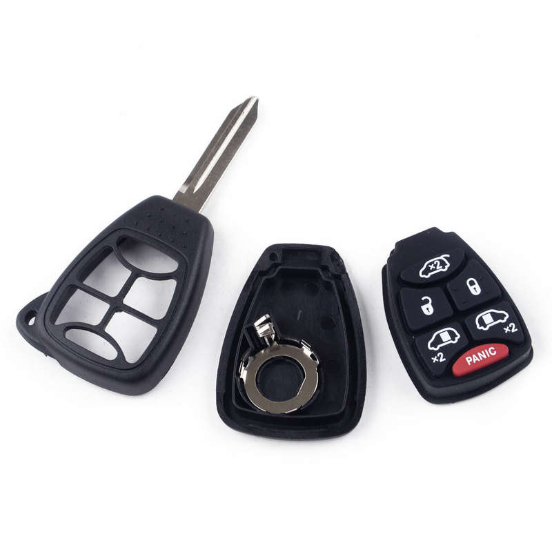 6 Button Remote Smart Key Shell Case Blank Blade Fit for Chrysler Jeep Dodge