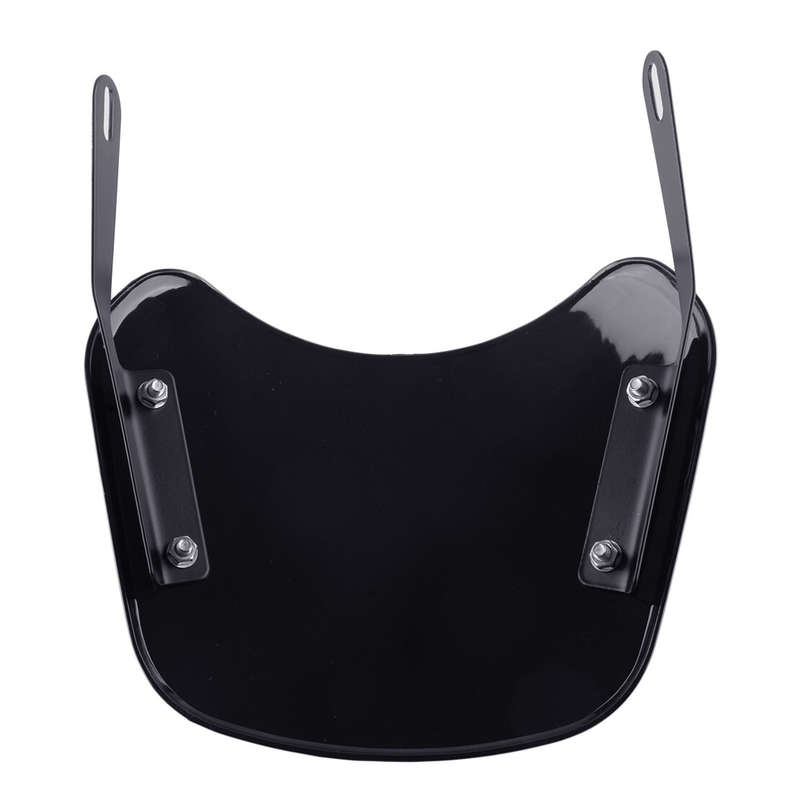 Universal Motorcycle 5-7'' Round Headlight Windshield Windscreen Black Acc