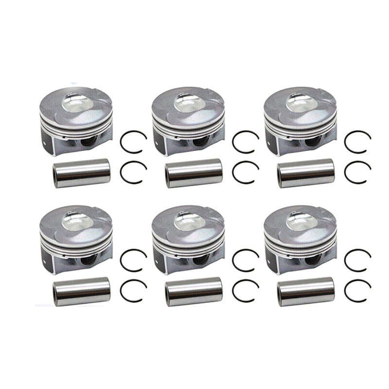 6Pcs Engine Pistons & Rings Set For Jaguar XE XF XJ Discovery Range Rover 3.0L
