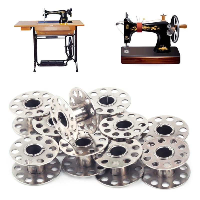 10pcs DIY Metal Alloy Home Factory Sewing Machine Bobbins Spool Tool Parts Craft