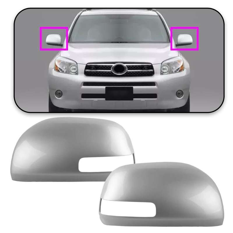 Fit For Toyota RAV4 2006-2012 Pair Side Rearview Mirror Cover Frame Replace NEW