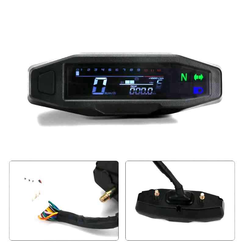 Motorcycle Colors LED Speedometer LCD Digital Odometer Guage For 4-cylinder Part