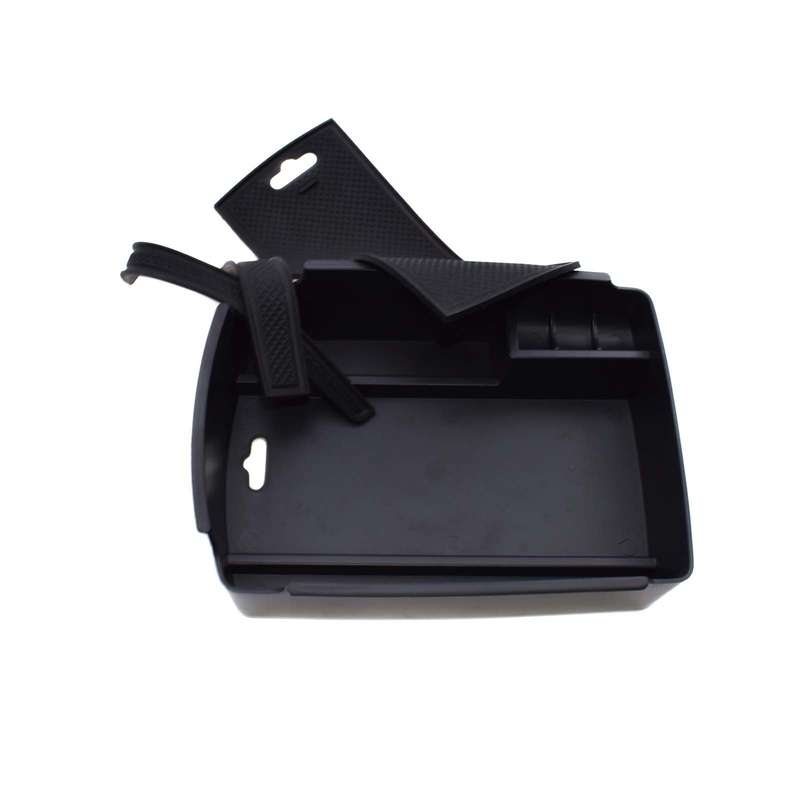 Black Armrest Storage Box Center Console holder Tray For Kia Sportage 16-18 New
