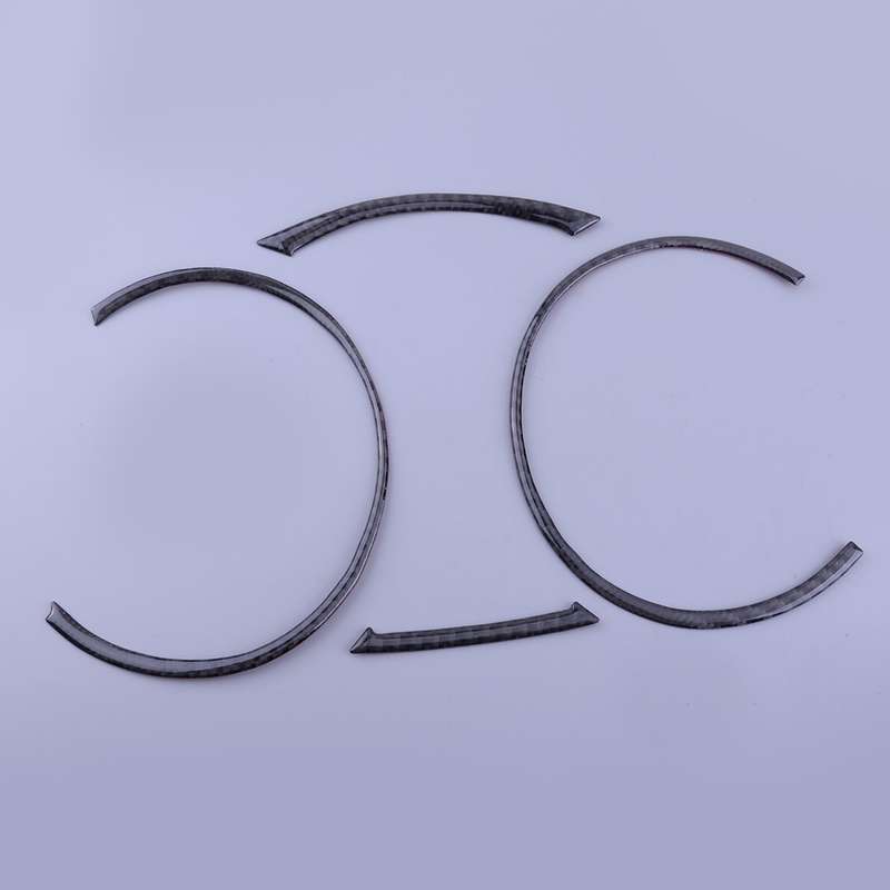 4pcs Carbon Fiber Dashboard Instrument Panel Trim Fit For Mitsubishi Lancer EV