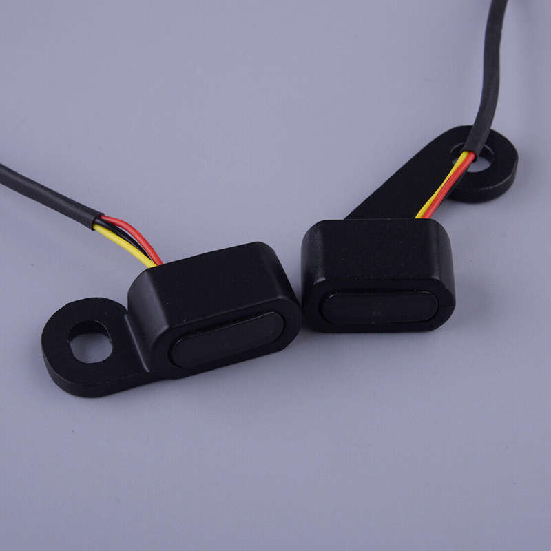 1Pair Mini Motorcycle Amber LED Turn Signal Blinker Light Indicator Lamp 12V Hot