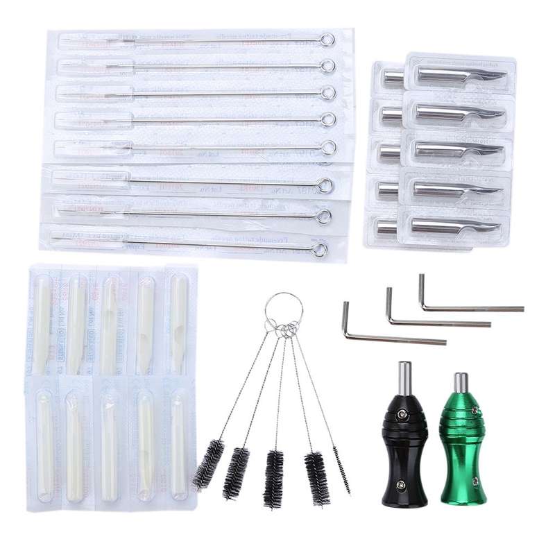 Tattoo Complete Kit 2 Machine Guns Shader Liner Needles  FREE SHIPPING