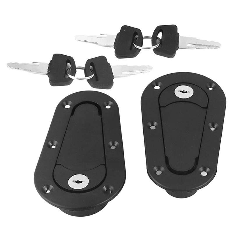 Racing Car Bonnet Flush Mount Hood Latch Pin Locking Quick Release Kit w/Key Use