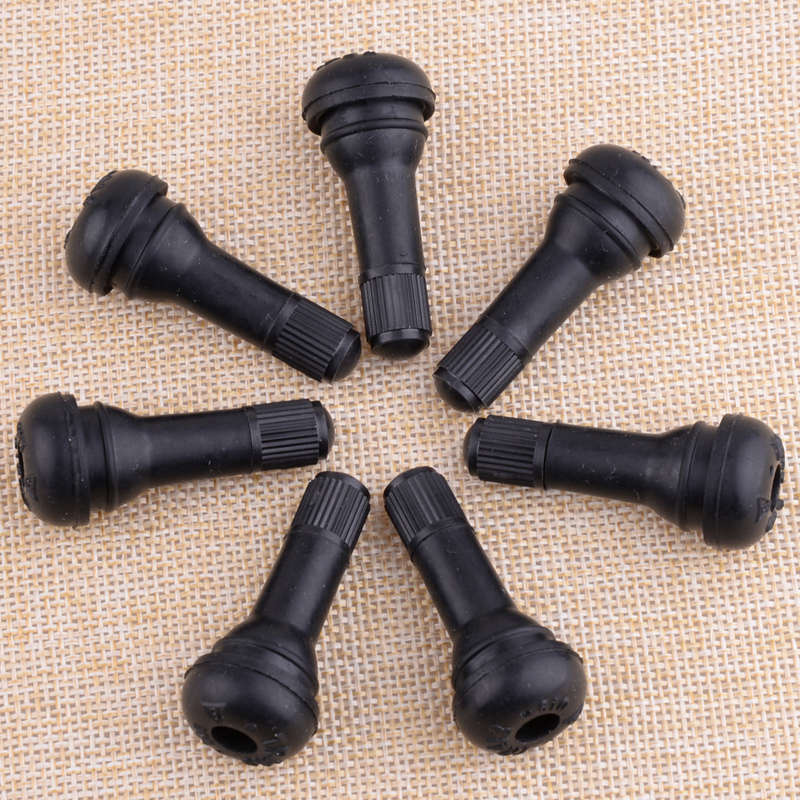 25pcs TR 413 Snap-In Common Tire Tyre Valve Stems Short Black Rubber Universal