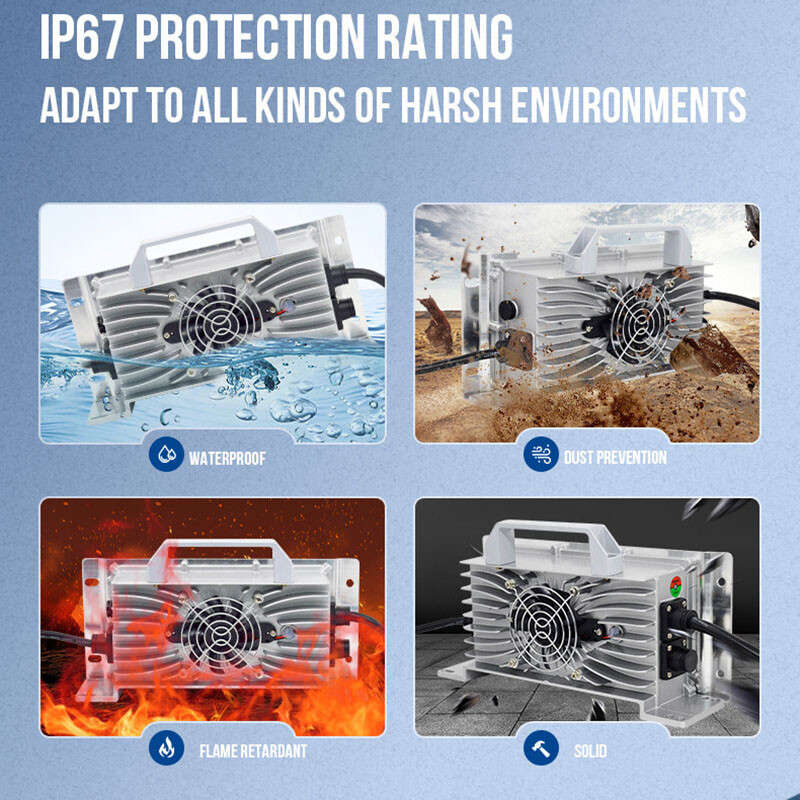 IP67 Waterproof 24V 20A 36V 48V 60V 18A Smart Charger for Battery Lifepo4 LTO