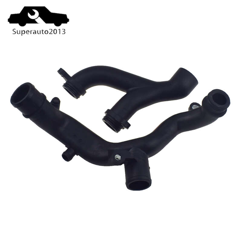 2X Water Coolant Pipe For Jaguar Land Rover 3.0L V6 5.0 V8 Supercharged Engine